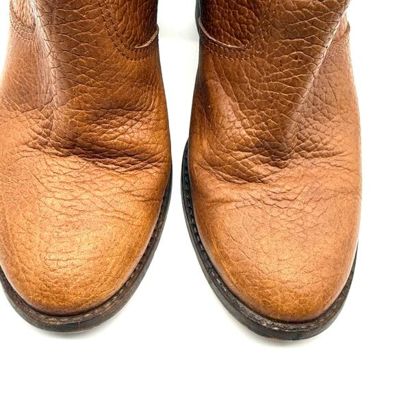 Madewell The Ollie Boot Cognac Pebble Leather Brown 8 - Picture 3 of 14